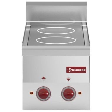 DIAMOND - Cuisinière vitrocéramique 2 plaques -top-