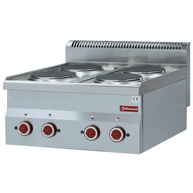 DIAMOND - Cuisinière électrique 4 plaques -top-