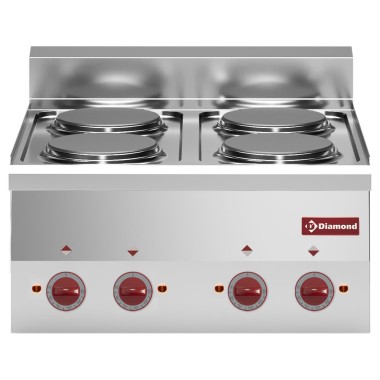 DIAMOND - Cuisinière électrique 4 plaques -top-