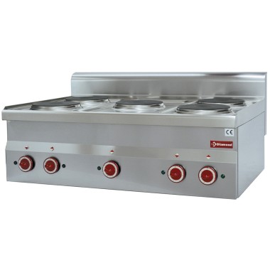 DIAMOND - Cuisinière-électrique 5 plaques -top-