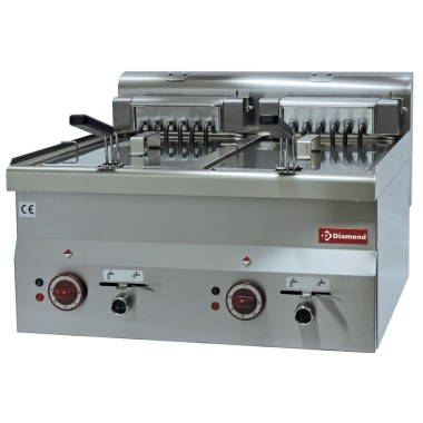 DIAMOND - Friteuse électrique-2 cuves 10 litres -top-