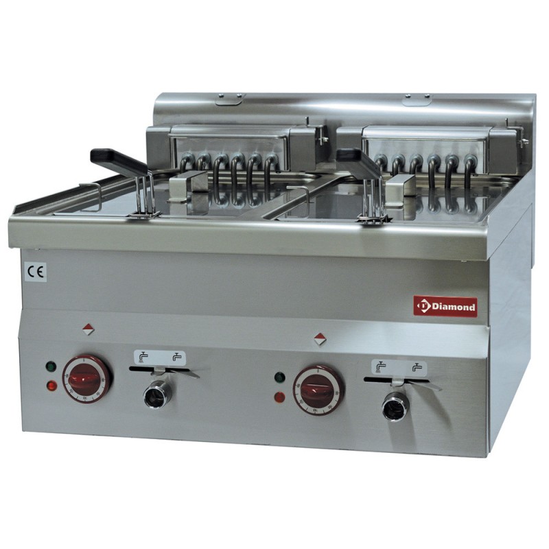 DIAMOND - Friteuse électrique-2 cuves 10 litres -top-