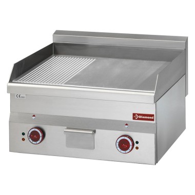 DIAMOND - Plaque de cuisson électrique-2/3 lisse-1/3 nervurée