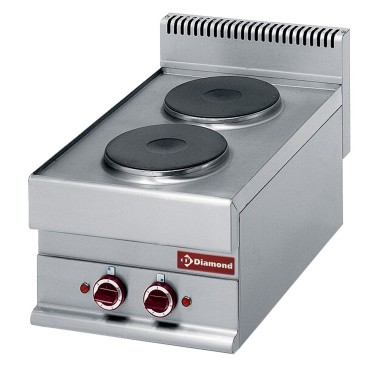 DIAMOND - Cuisinière électrique 2 plaques -top-