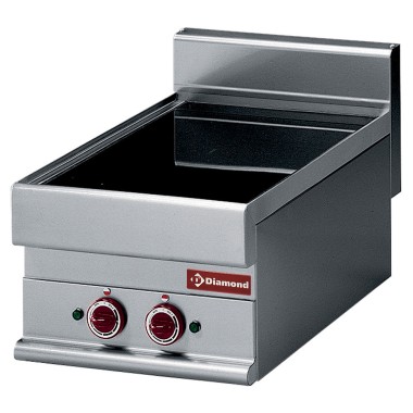 DIAMOND - Cuisinière électrique vitrocéramique 2 foyers 400mm