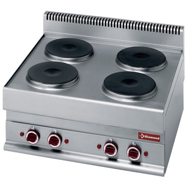DIAMOND - Cuisinière électrique 4 plaques -top-