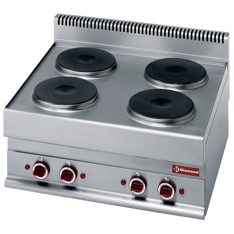 DIAMOND - Cuisinière électrique 4 plaques fonte