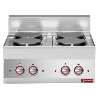 DIAMOND - Cuisinière électrique 4 plaques -top-