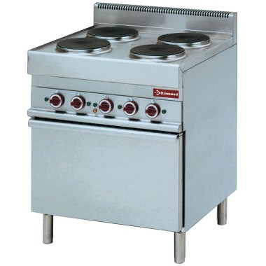 DIAMOND - Fourneau 4 plaques électriques four à convection
