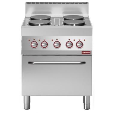 DIAMOND - Fourneau 4 plaques électriques four GN convection