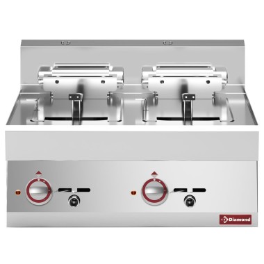 DIAMOND - Friteuse électrique 2 cuves 10 litres -top-