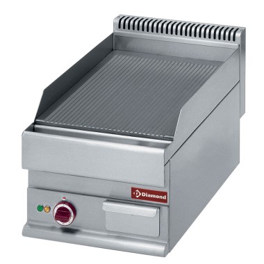 DIAMOND - Plaque de cuisson électrique rainurée - 400x650x280/380