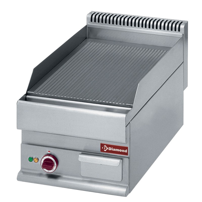 DIAMOND - Plaque de cuisson électrique rainurée - 400x650x280/380