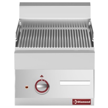 DIAMOND - Plaque de cuisson électrique rainurée 400 x 650 x 280/380