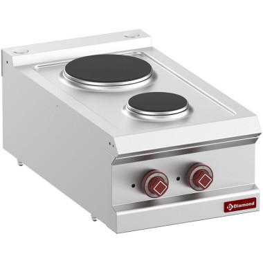 DIAMOND - Cuisinière électrique 2 plaques rondes