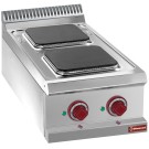 DIAMOND - Cuisinière électrique 2 plaques carrées