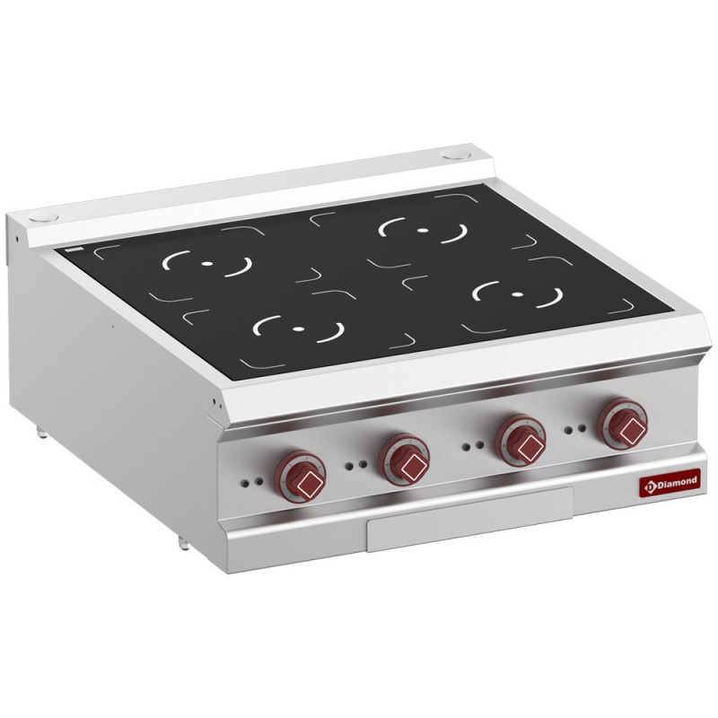 DIAMOND - Cuisinière électrique 4 foyers induction