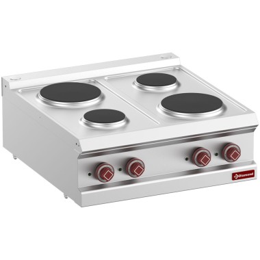 DIAMOND - Cuisinière électrique 4 plaques rondes