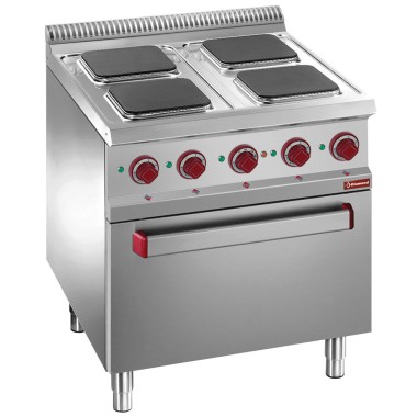 DIAMOND -Fourneau électrique 4 plaques carrées- four/grill