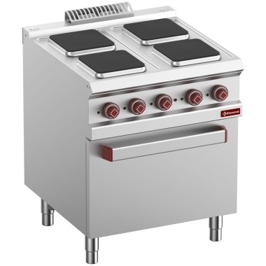 DIAMOND -Fourneau électrique 4 plaques carrées- four/grill