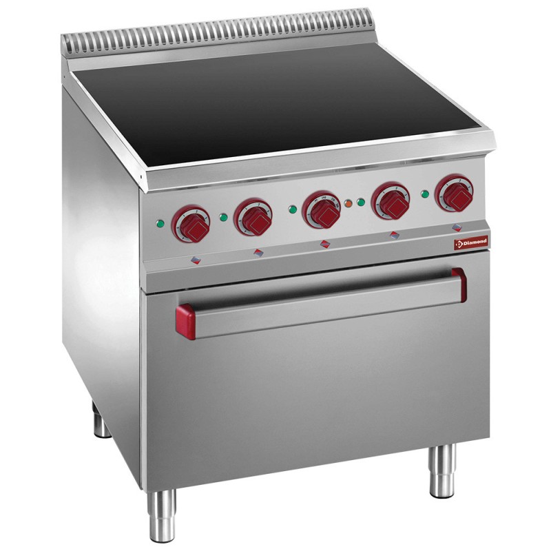 DIAMOND -Fourneau vitrocéramique 4 zones four-grill