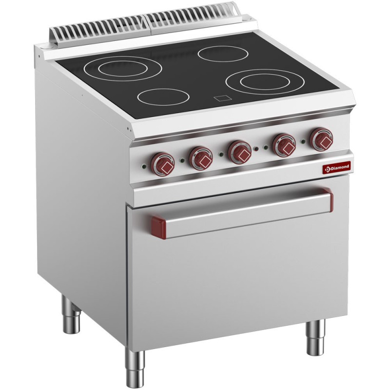 DIAMOND -Fourneau vitrocéramique 4 zones four-grill