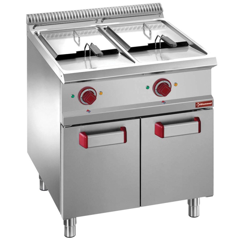 DIAMOND -Friteuse électrique 2 cuves 13 litres -armoire