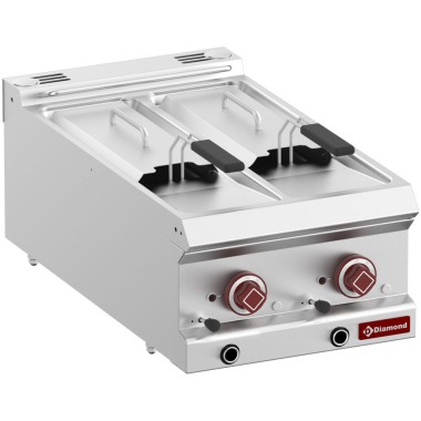 DIAMOND - Friteuse électrique 2 cuves 7 litres -top-