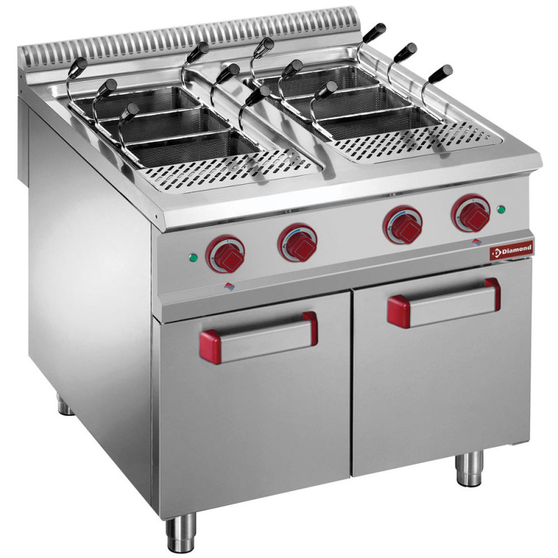 DIAMOND -Cuiseur à pâte électrique 2 cuves 40 litres sur meuble