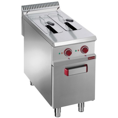 DIAMOND -Friteuse électrique 2 cuves 8 litres sur meuble