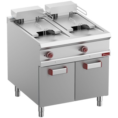 DIAMOND -Friteuse électrique 2 cuves 18 litres sur meuble