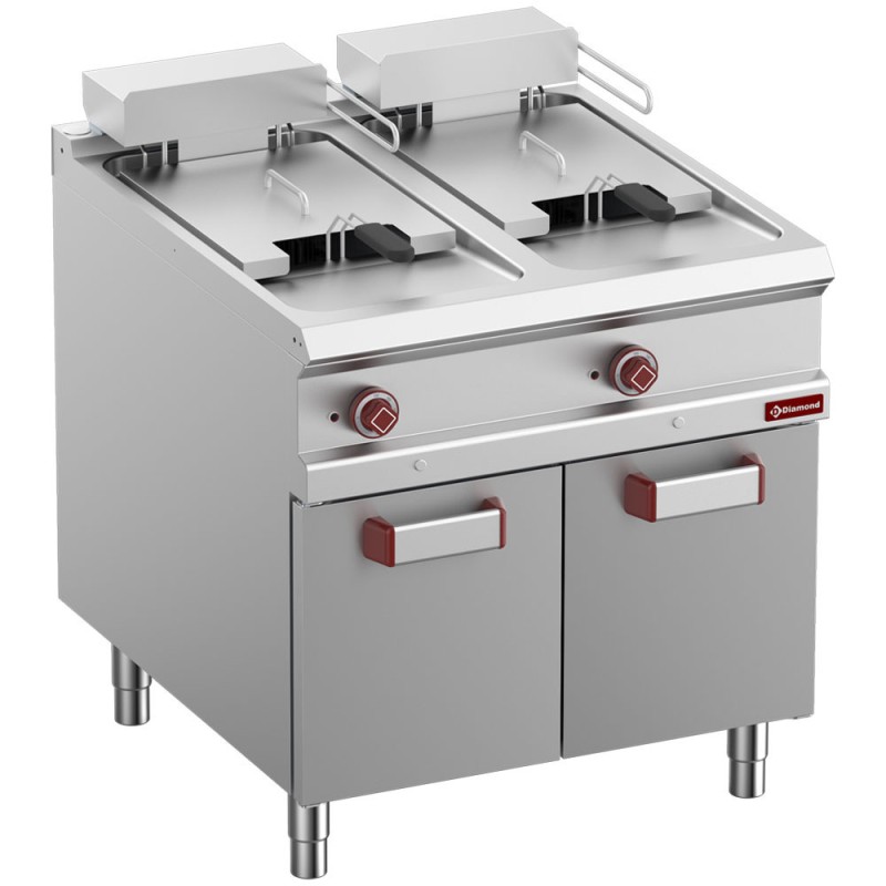 DIAMOND -Friteuse électrique 2 cuves 18 litres sur meuble