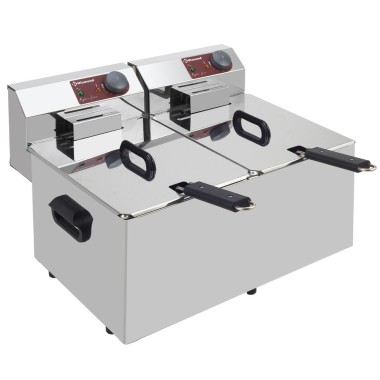 DIAMOND - Friteuse de table électrique 2x7 litres
