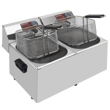 DIAMOND - Friteuse de table électrique 2x7 litres
