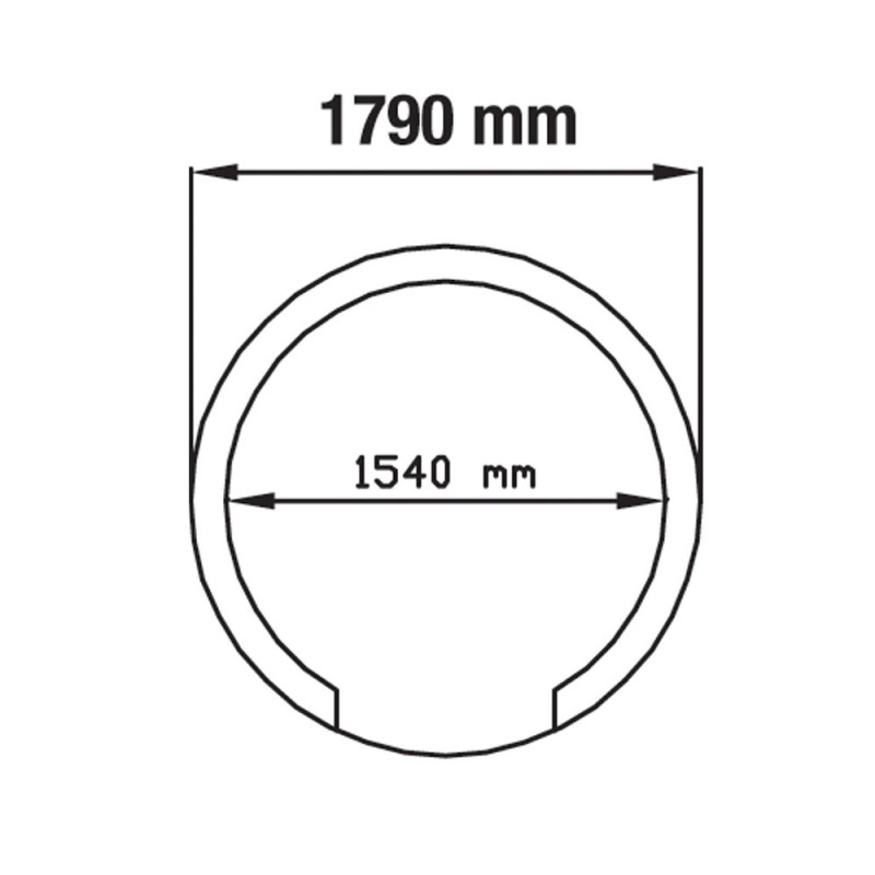 DIAMOND - Four à pizzas traditionnel à bois Ø1540mm