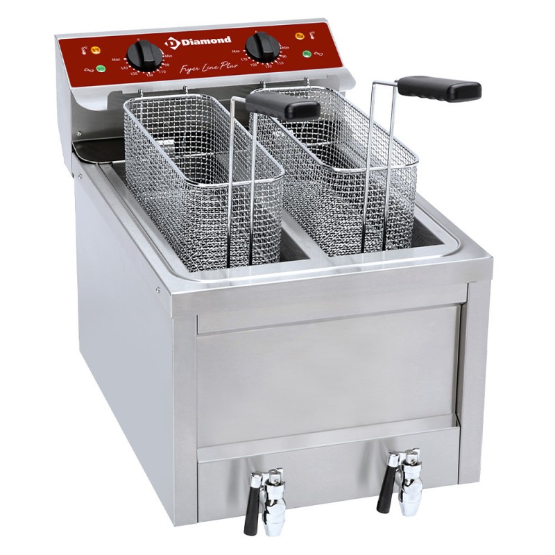 DIAMOND - Friteuse électrique 2 x 8 lires - top