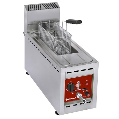 DIAMOND - Friteuse gaz-1 cuve 8 litres-top