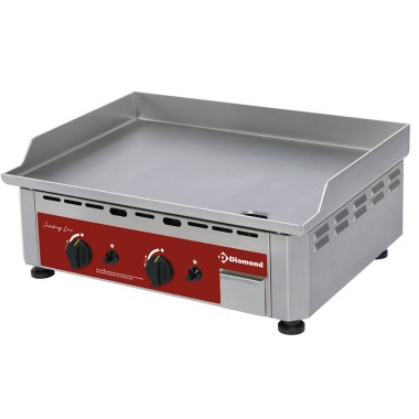 DIAMOND - Plaque à snacker gaz double -surface inox