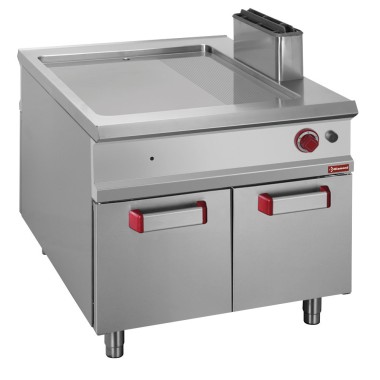 DIAMOND -Plaque de cuisson 2/3 lisse et 1/3 rainurée gaz-armoire