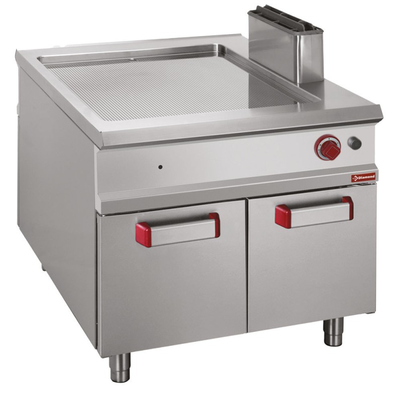 DIAMOND -Plaque de cuisson rainurée gaz-armoire GN2/1