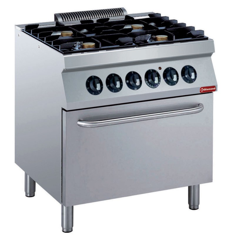 DIAMOND -Fourneau 4 feux 5,5 kw- four électrique GN 2/1