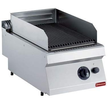DIAMOND -Grill pierre de lave gaz-fonte 1/2 module-top-
