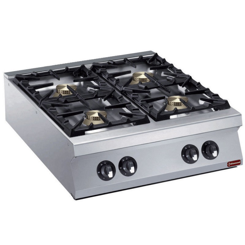 DIAMOND - Cuisinière 4 feux vifs gaz -top-powerful