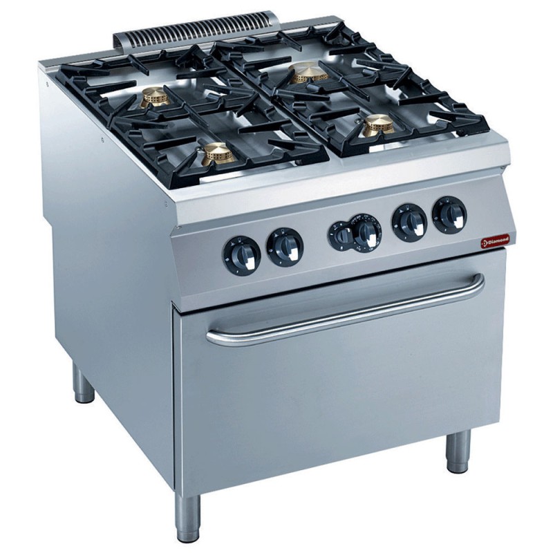 DIAMOND -Fourneau gaz 4 feux- four gaz GN2/1