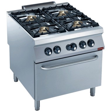 DIAMOND -Fourneau gaz 4 feux- four gaz GN 2/1