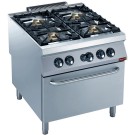 DIAMOND -Fourneau gaz 4 feux- four gaz GN 2/1