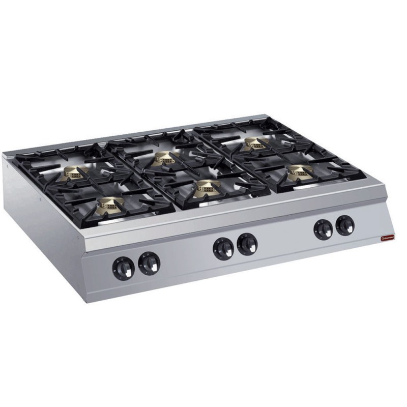 DIAMOND - Cuisinière 6 feux vifs gaz -top-