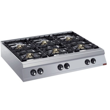 DIAMOND - Cuisinière 6 feux vifs gaz -top-