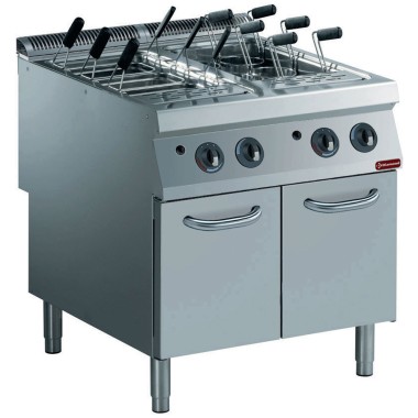 DIAMOND - Cuiseur à pâtes gaz-2 cuves GN 1/16 sur meuble