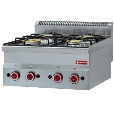 DIAMOND - Cuisinière 4 feux gaz -top-